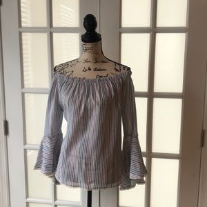 Off the shoulder cotton blouse
